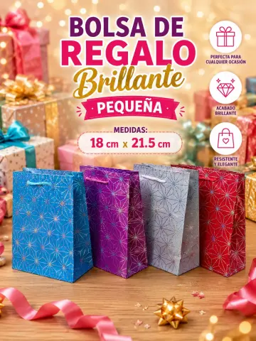 BOLSA DE REGALO BRILLANTE PEQUEÑA RF:PT26924