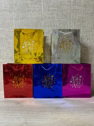 BOLSA DE REGALO FD HOLOGRAFICA 21.5 X 18 LUNA-118