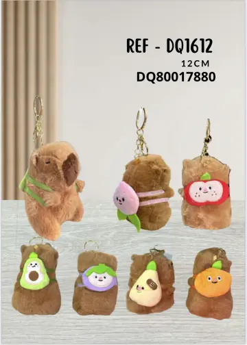 LLAVERO CAPIBARA FRUTAS 13CM