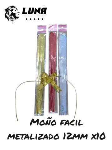 MOÑO FACIL METALIZADO 12MM X10 RF:DF-668