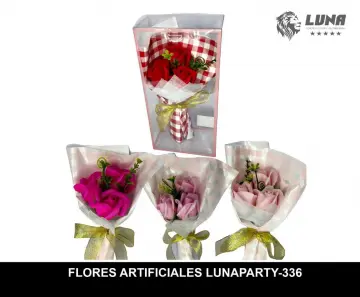 ROSA ARTIFICIAL X3 EN BLISTER RF:LUNA PARTY-336
