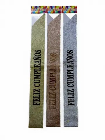 BANDA FELIZ CUMPLEAÑOS ESCARCHADA RF: PARTY ON 1090