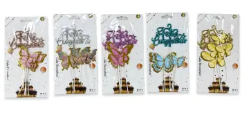 TOPPER FELIZ CUMPLEAÑOS MARIPOSA RF-PARTY ON 1157