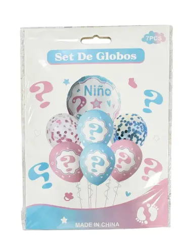 BOUQUET DE GLOBOS REVELACION X7 RF- PARTY ON 1063
