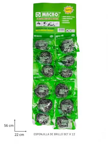 ESPONJILLA DE BRILLO SET X12 RF:SS-B-002