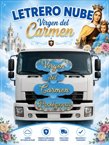 LETRERO NUBE VIRGEN DEL CARMEN