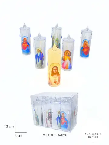 VELA RELIGIOSA DECORATIVA RF:1663-4