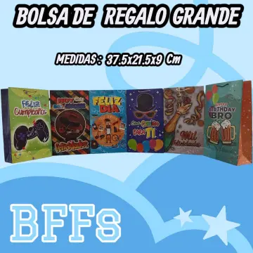 BOLSA DE REGALO BOND FULL COLOR TODA OCASION GRANDE   X12 (HOMBRE)