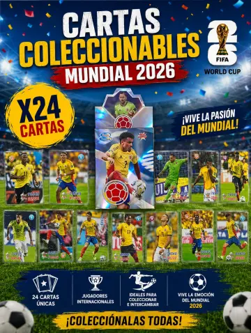 CARTAS COLECCIONABLES SELECCION COLOMBIA X24 RF:0314-11