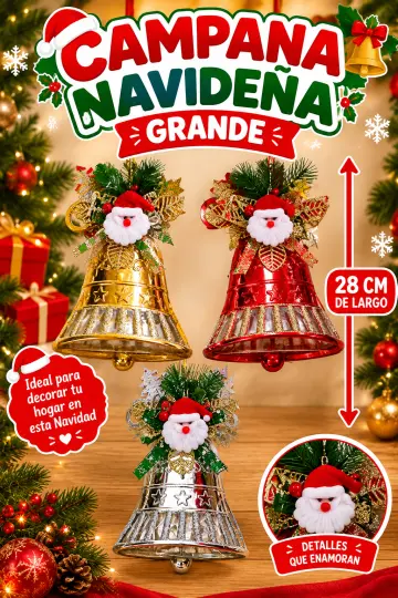 CAMPANA NAVIDEÑA GRANDE RF:HG26-6524-52