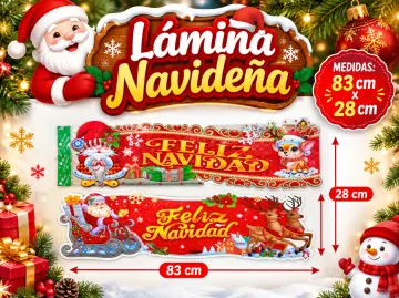 LAMINA NAVIDEÑA 83X28 CM RF:HG26-6244-23