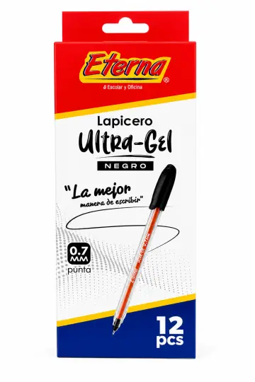 LAPICERO ULTRA GEL NEGRO X12 RF:ET590
