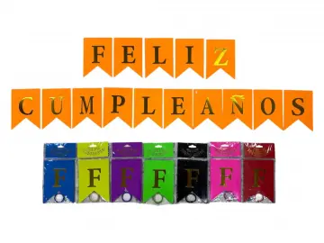 BANDERIN FELIZ CUMPLEAÑOS NEON RF:PARTY ON 1075