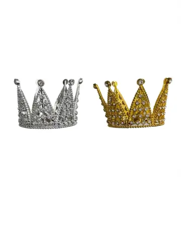 CORONA DECORATIVA PLASTICA 7.2X5.5 CM RF- PARTY ON 1192