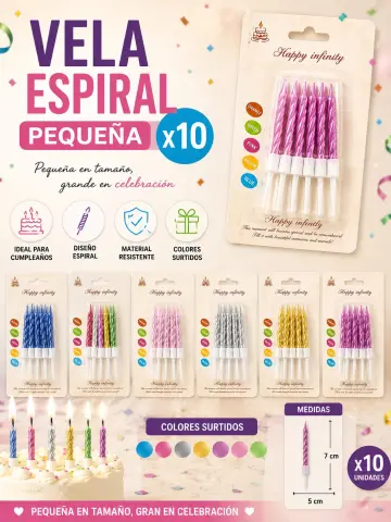 VELA ESPIRAL PEQUEÑA
