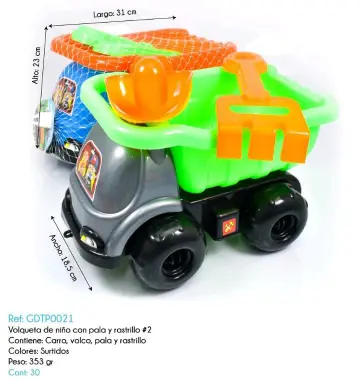 VOLQUETA DE NIÑO CON PALA Y RASTRILLO RF:GDTP0021