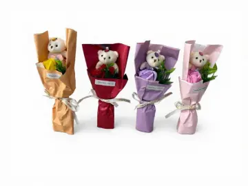 ROSA CON OSO 23 CM RF: PARTY ON 1021