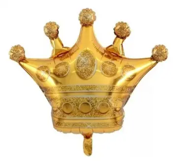 GLOBO METALIZADO CORONA DORADA