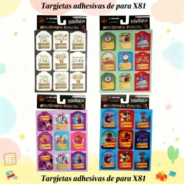 TARJETAS ADHESIVAS  DE PARA SURTIDO X81