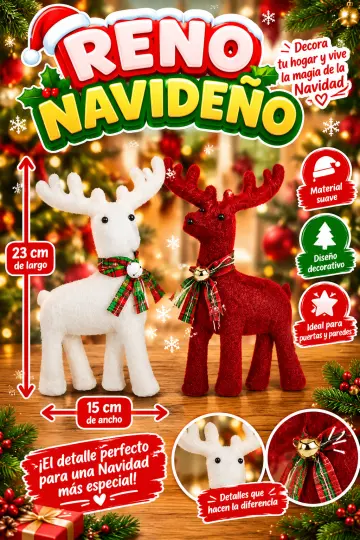 MUÑECO DECORATIVO RENO RF:HG26-6524-28