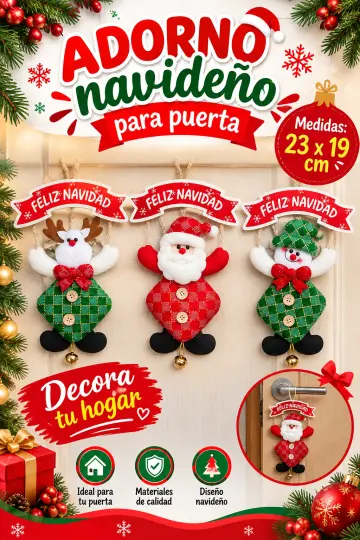 ADORNO MUÑECO PARA PUERTA 23x19cm RF:W063