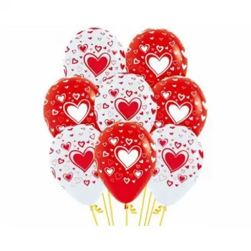 BOMBA REDONDA ESTAMPADA CORAZON