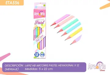 LAPIZ HB ARCOIRIS PASTEL EXAGONAL X12 RF:ETA556