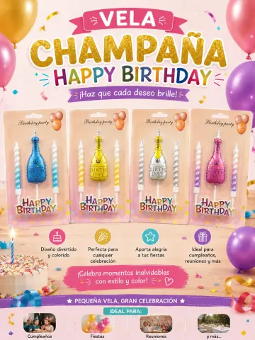 VELA CHAMPAÑA HAPPY BIRTHDAY RF:DVELA7