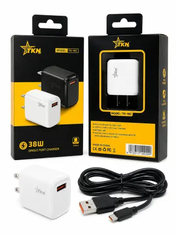 CARGADOR TIPO C CARGA RAPIDA RF:TK19C