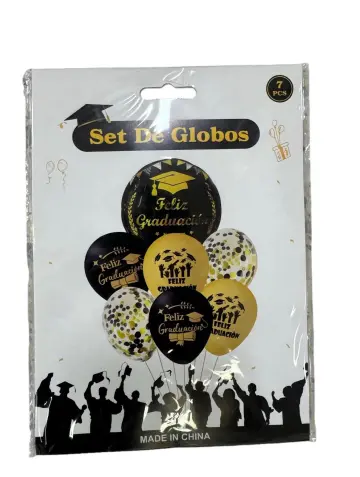BOUQUET DE GLOBOS X7 GRADUACION RF- PARTY ON 1058