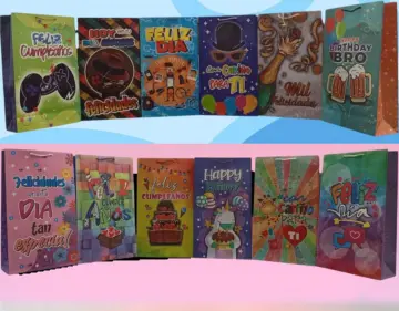 BOLSA DE REGALO BOND FULL COLOR TODA OCASION PEQUEÑA   X12 SURTIDA