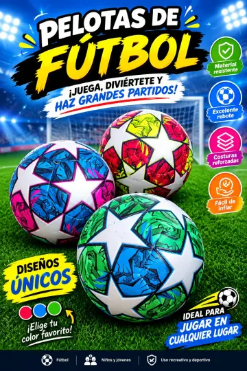 BALON DE FUTBOL #6 FULL CALIDAD RF:BLK-475