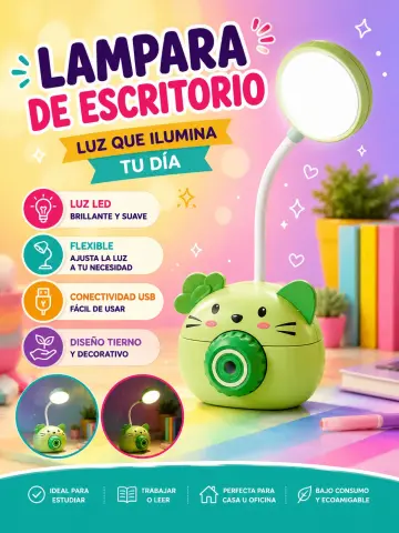LAMPARA DE ESCRITORIO GATICO RF:PTQ1302