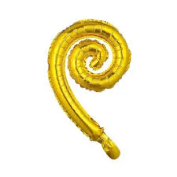 GLOBO METALIZADO ESPIRAL DORADO
