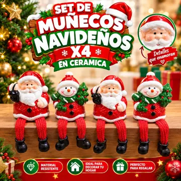 SET DE MUÑECOS NAVIDEÑOS NAVIDEÑOS X4 RF:T1043