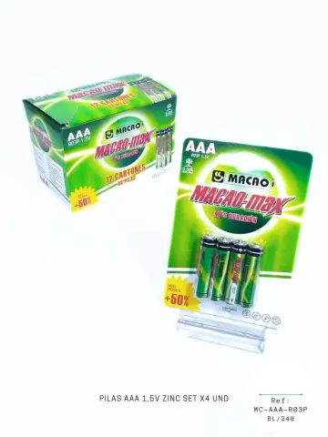 BATERIAS AAA X4 RF:MC-AAAR03P