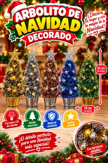 ARBOLITO DE NAVIDAD DECORADO 50X18CM RF:T255