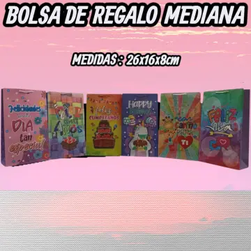 BOLSA DE REGALO BOND FULL COLOR TODA OCASION MEDIANA   X12 (DAMA)