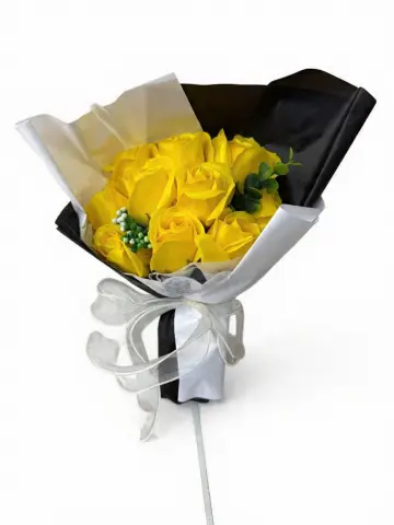 RAMO DE ROSAS AMARILLAS 23CM RF: PARTY ON 1009