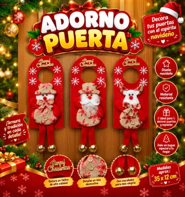 ADORNO NAVIDEÑO PARA PUERTA RF:Q8726