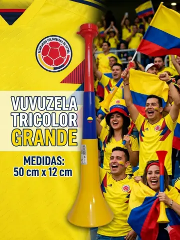 VUVUZELA TRICOLOR GRANDE RF:MT4499