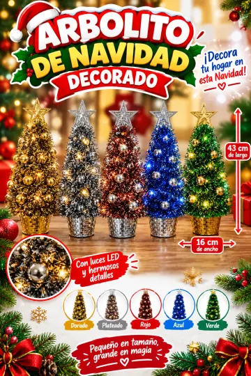 ARBOLITO DE NAVIDAD DECORADO 43X16CM RF:T251