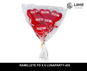RAMO DE CORAZON PEQUEÑO X6 RF:LUNA PARTY-435