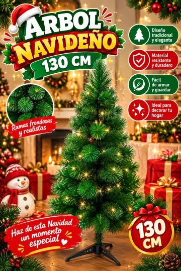 ARBOL NAVIDEÑO 130 PINO ESCOBILLON CM RF:B3657