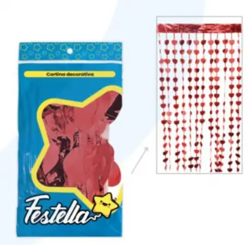 Cortina Corazón roja luna 008
