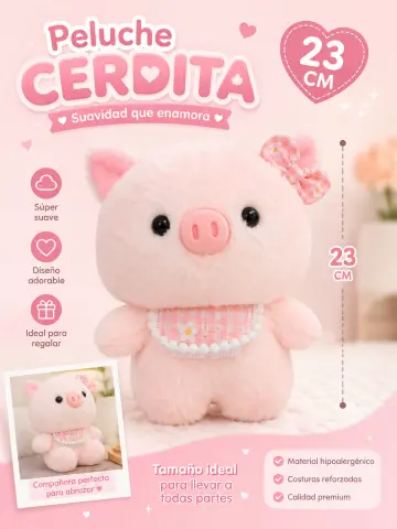 PELUCHE CERDITO 23 CM RF:NA2114