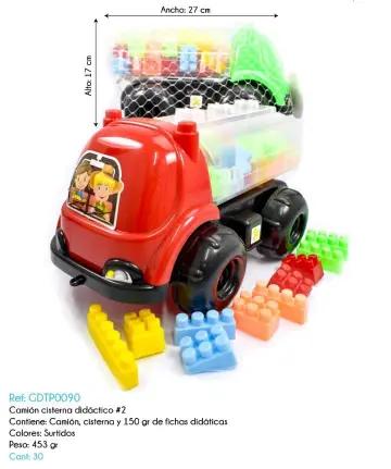 CAMION CISTERNA DIDACTICO CON FICHAS RF:GDTP0090