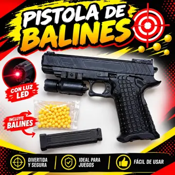 PISTOLA FINA DE BALINES CON LASER RF:JKH619