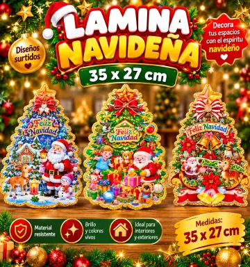 LAMINA NAVIDEÑA 35X27 CM RF:F160