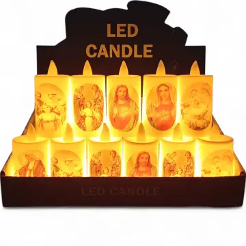 VELA RELIGIOSA DECORATIVA PEQUEÑA RF:IF5558